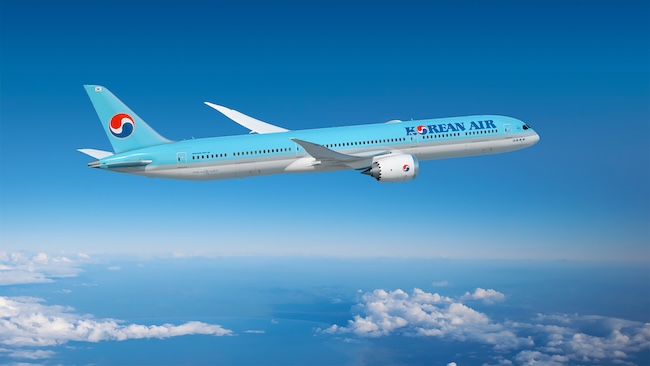 Korean Air to Introduce Boeing 787-10 Passenger Jet in Incheon-Narita Route
