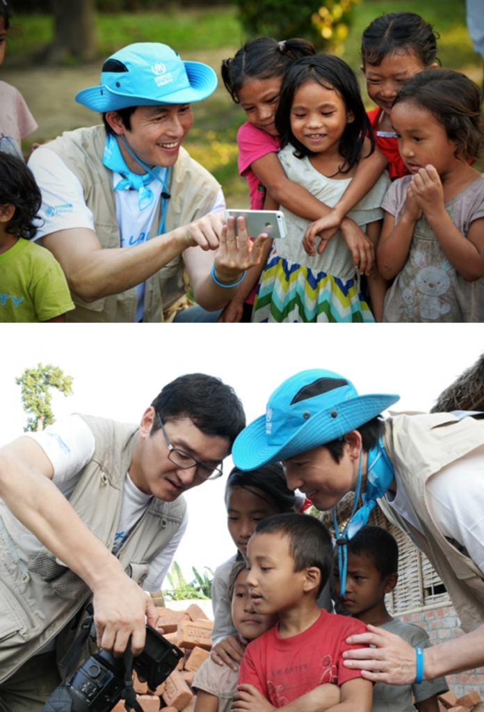 Actor Jung Woo-sung as a goodwill ambassador for the United Nations High Commissioner for Refugees (UNHCR)