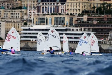 At the Yacht Club de Monaco high-level competitors gather for the 2024 Optimist European Team Racing Championship