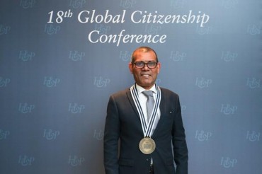 Climate Action Champion and Humanitarian Mohamed Nasheed Receives Prestigious Global Citizen Award