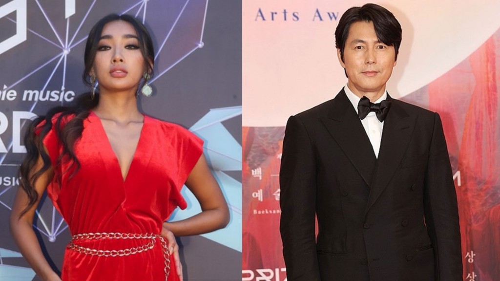  Model Moon Ga-bi (left) and actor Jung Woo-sung. (Yonhap)