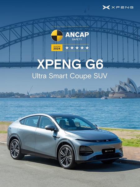 XPENG G6 Achieves Five-Star ANCAP SAFETY Rating