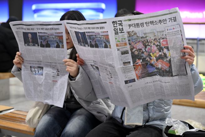 Special Editions of Newspapers Capture Historic Impeachment of South Korean President