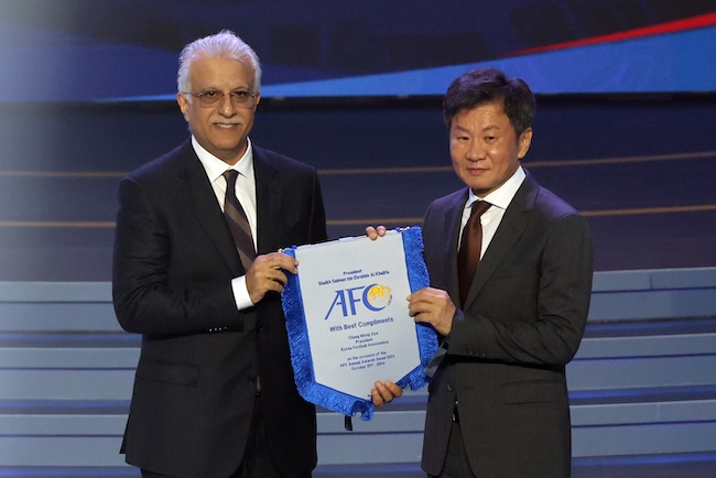 FIFA, AFC Presidents Congratulate S. Korean Football Chief on Reelection