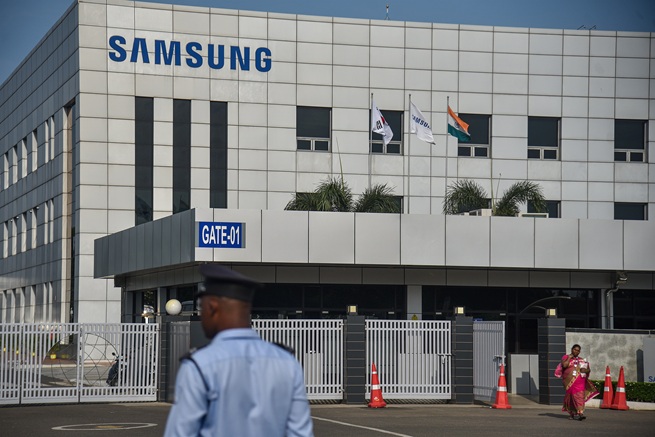 A view of Samsung Electronics’ home appliance factory located near Chennai in Tamil Nadu, India (Image courtesy of EPA=Yonhap)