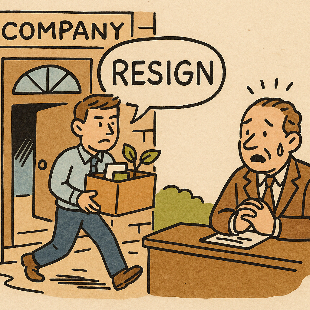 Early Resignations Plague Korean Firms as Most New Hires Leave Within Three Years (Image created by ChatGPT)