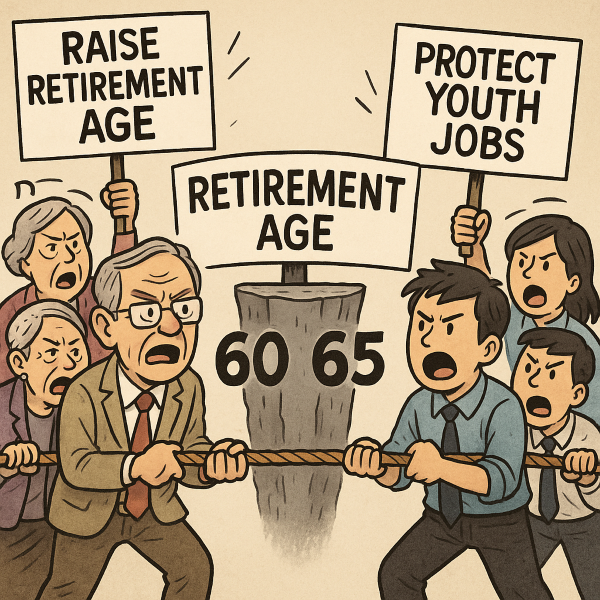 South Korea Debates Raising Retirement Age Amid Generational Tensions (Image supported by ChatGPT)