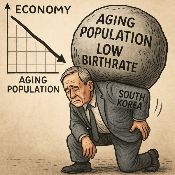 Aging Nation, Slowing Economy: Korea’s Consumption Faces Demographic Cliff (Image supported by ChatGPT)
