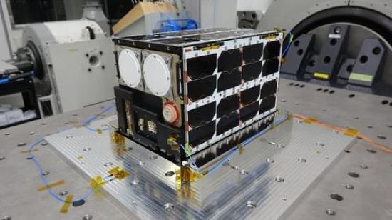 The K-RadCube, a Korean-made cube satellite designed to measure space radiation. (Image courtesy of KASA)