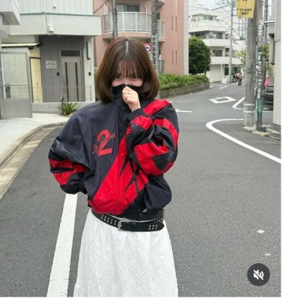 This photo is captured from Karina's Instagram page.(Yonhap)