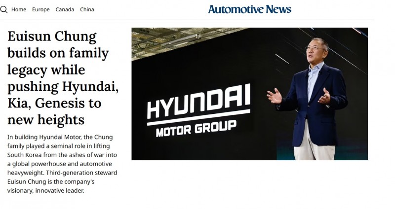Hyundai Founding Family Honored With Automotive News Centennial Award