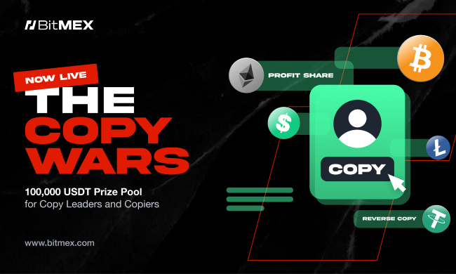 BitMEX Launches ‘Copy Wars’ with 100,000 USDT in Rewards to Celebrate New Copy Trading Feature