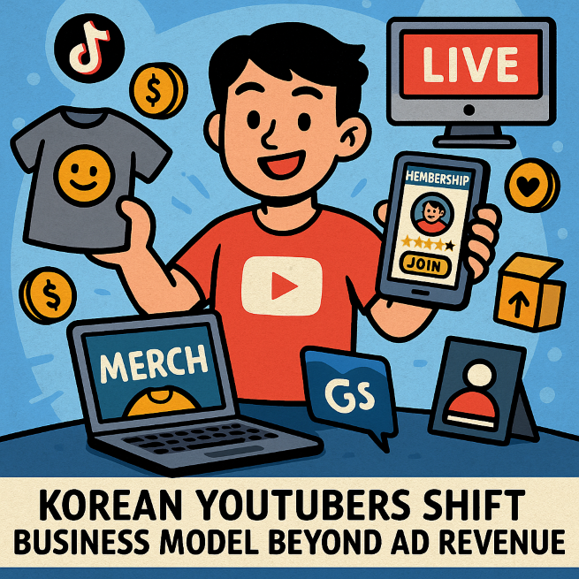 Korea’s Creator Economy Grows Up: Monetization Moves Beyond YouTube Ads (Image supported by ChatGPT)