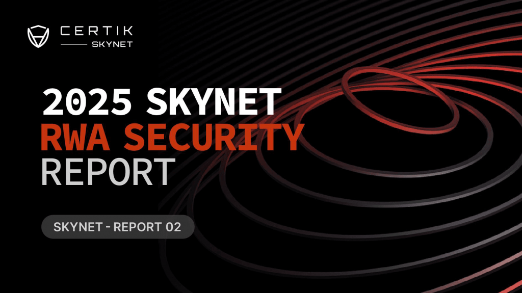 CertiL releases its 2025 Skynet Real World Asset (RWA) Security Report. (Image courtesy of CertiK)