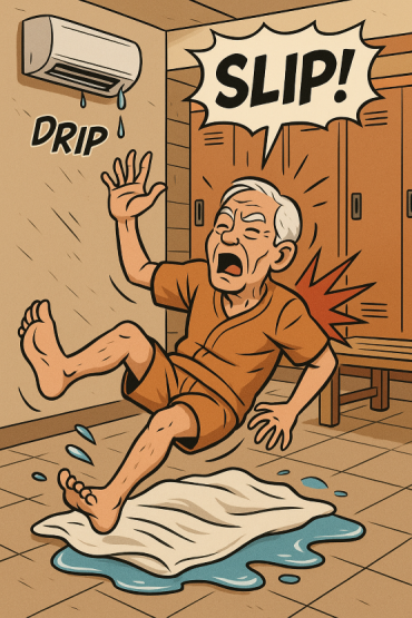 Court Orders Sauna to Compensate Elderly Customer Injured in Slip-and-Fall