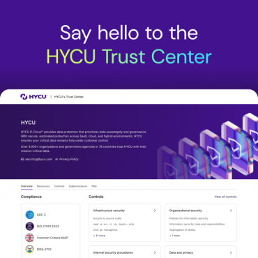 HYCU® Launches New Trust Center and Expands Certifications with SOC2 and FIPS 140-3 Validation to Advance Transparency in Data Protection