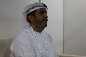 Executive Director Saeed Al Falasi of the Dubai Future Foundation speaks during a session with reporters in Dubai, the United Arab Emirates, on Oct. 12, 2025. (Yonhap)