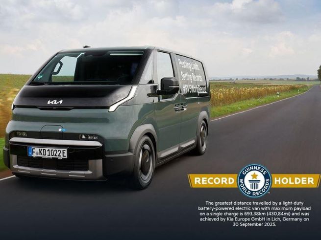 Kia’s First Electric LCV Breaks Guinness Record for Driving Range