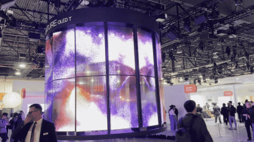 LG Turns Transparent TVs Into Giant Chandelier for APEC Tech Showcase