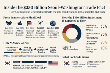 Infographic | Inside the $350 Billion Seoul–Washington Trade Pact