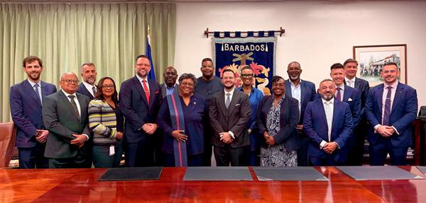 EarlyHealth Group with Prime Minister the Hon. Mia Amor Mottley, SC, MP, and members of the Government of Barbados.