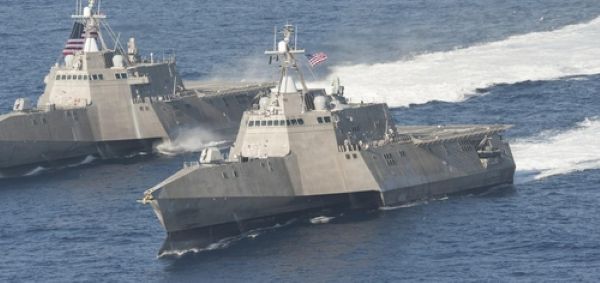 A U.S. Navy Littoral Combat Ship (LCS) manufactured by Austal (Image source: Screenshot from Austal’s official website)
