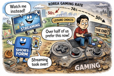 Gaming Participation Falls to Record Low as Streaming and Short-Form Content Surge