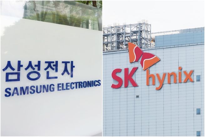 South Korea’s two semiconductor powerhouses, Samsung Electronics and SK hynix (Image courtesy of Yonhap)