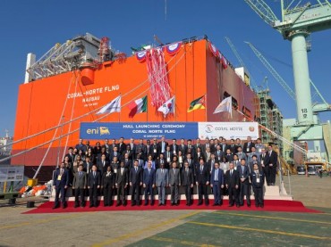 Samsung Heavy Industries Launches Massive FLNG Vessel for Italy’s ENI