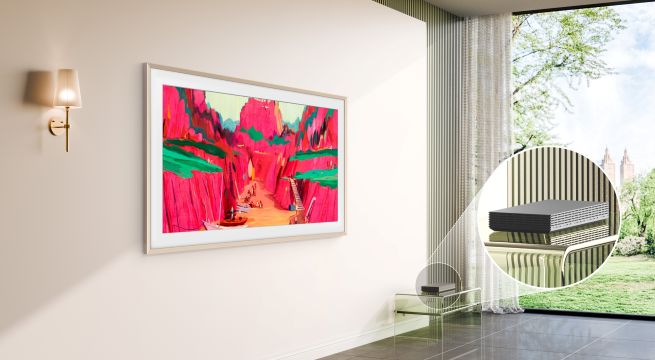 Samsung’s “The Frame Pro” TV wireless One Connect Box. (Photo provided by Samsung Electronics)