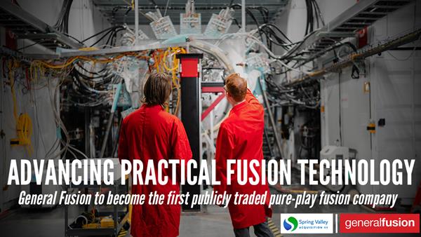 General Fusion to become the first publicly traded pure-play fusion company