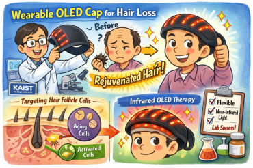 KAIST Develops Flexible OLED Cap for Hair Loss Treatment